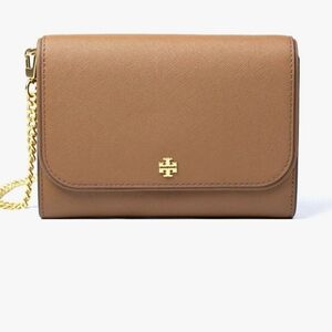 Tory Burch Emerson Wallet Crossbody Bag with Gold Chain